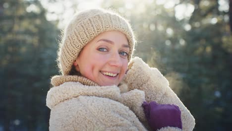 woman in winter wonderland