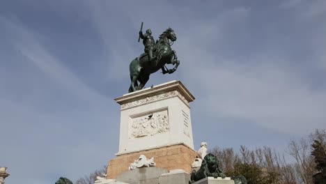 felipe iv monument at orient square in madrid