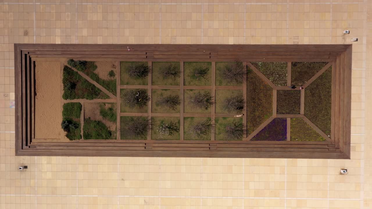Elevated Garden with Geometric Design