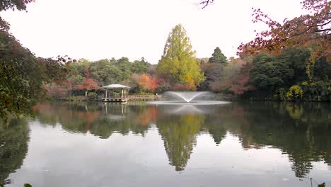 water fountain in kojo park takaoka japan