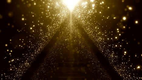 particelle di oro luccioli bokeh premio polvere astratto anello di sfondo