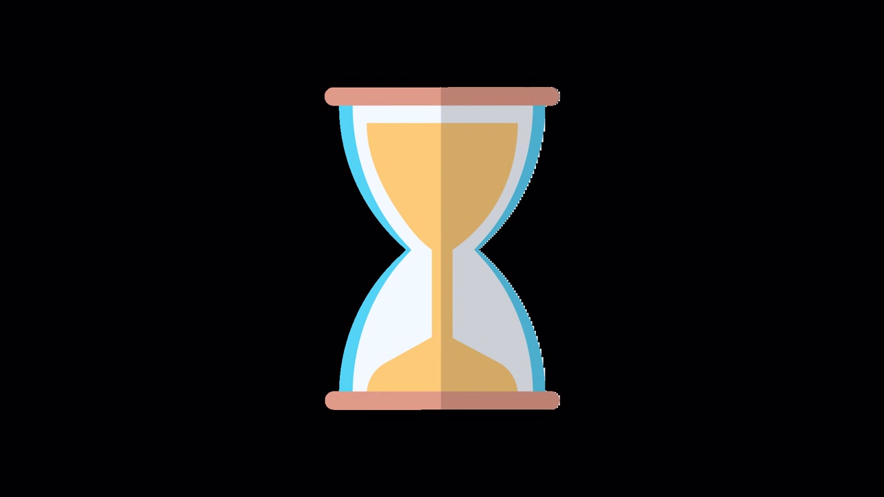 Animated Hourglass with Sand Flowing