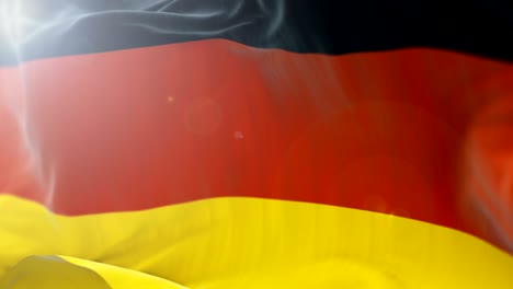 germany flag slow waving. close up flag waving. seamless loop