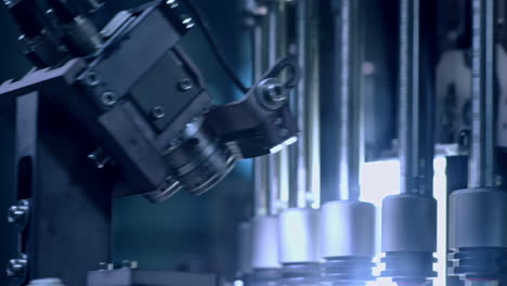 optical quality control machine at pharmaceutical manufacturing line