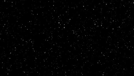 winter snowfall. uniform fall of soft snow on a black background. looped