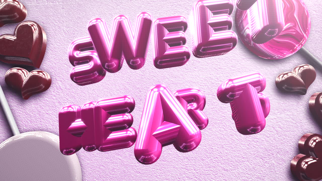 corazones dulces texto y movimiento corazón romántico en el día de san valentín 11