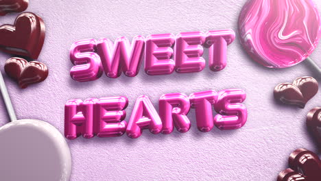 sweet hearts text and motion romantic heart on valentines day 11