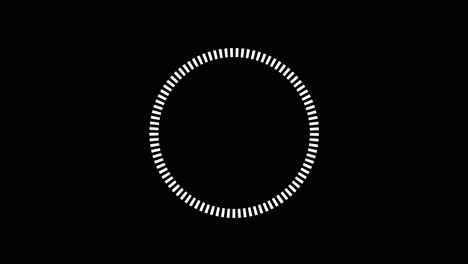 hud element digital pending loading screen loop animation green screen circular white on black