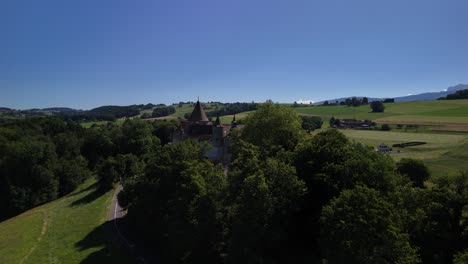 château d'oron switzerland aerial drone switzerland medieval fortified landmark