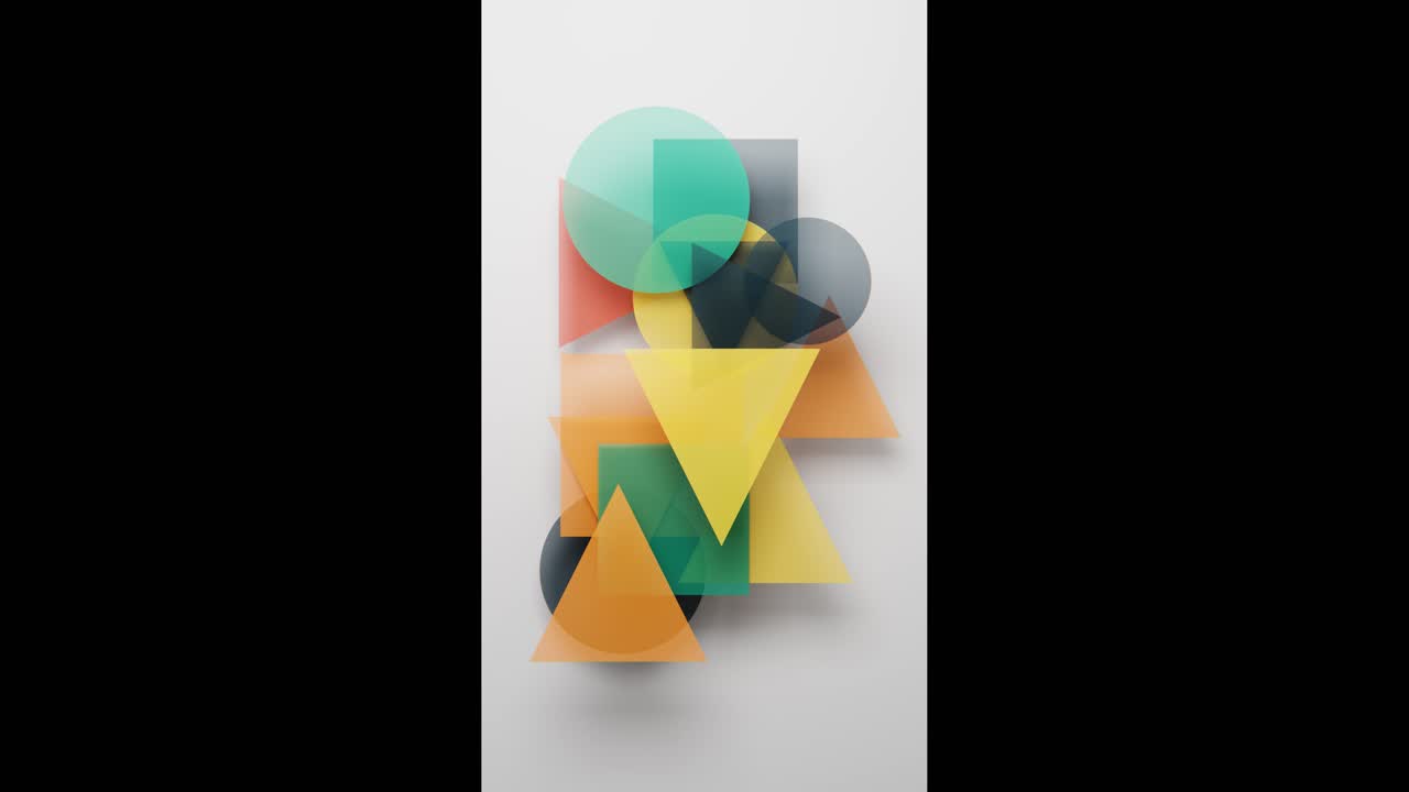 Dynamic Composition of Overlapping Colorful Geometric Shapes
