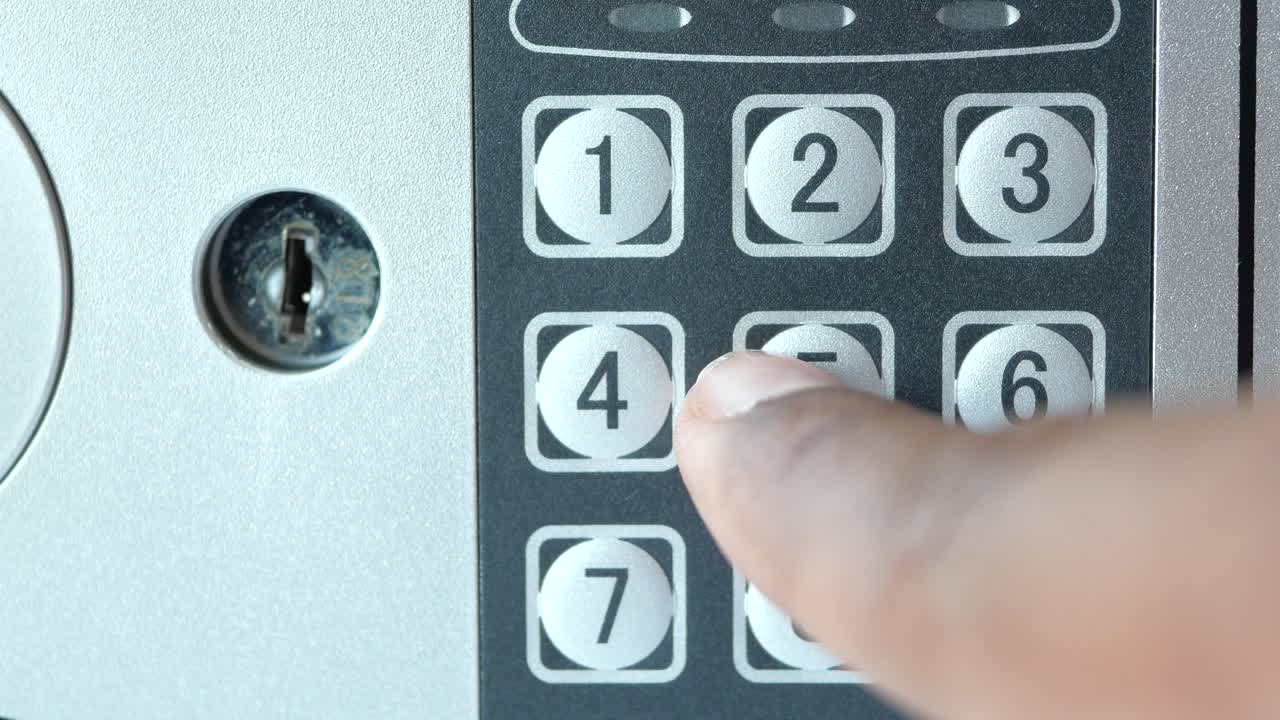 Safe with keypad