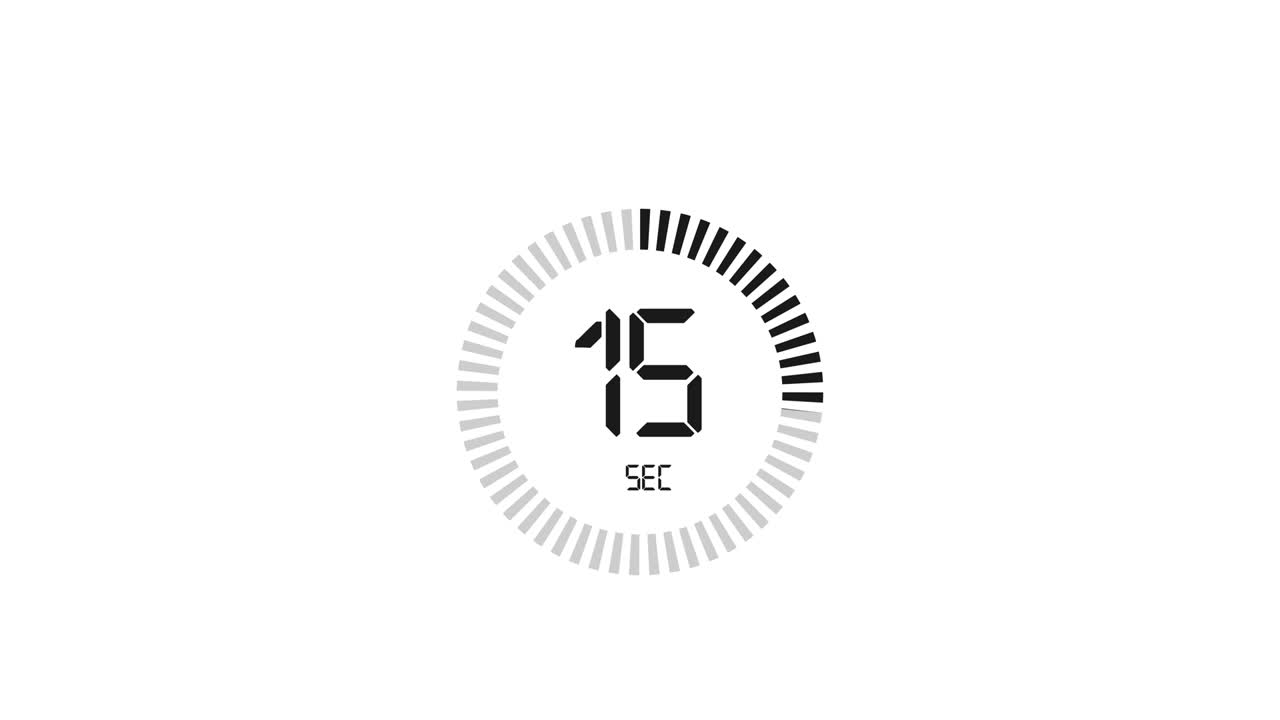The 30 second, stopwatch icon. Stopwatch icon in flat style, timer on on color background. Motion graphics.
