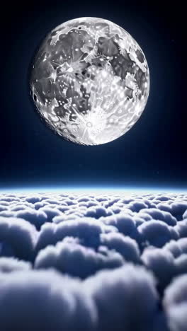 lunar cloudscape in space