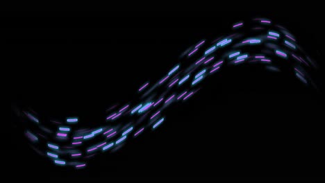 Animation-of-glowing-light-trails-of-data-transfer-over-black-background
