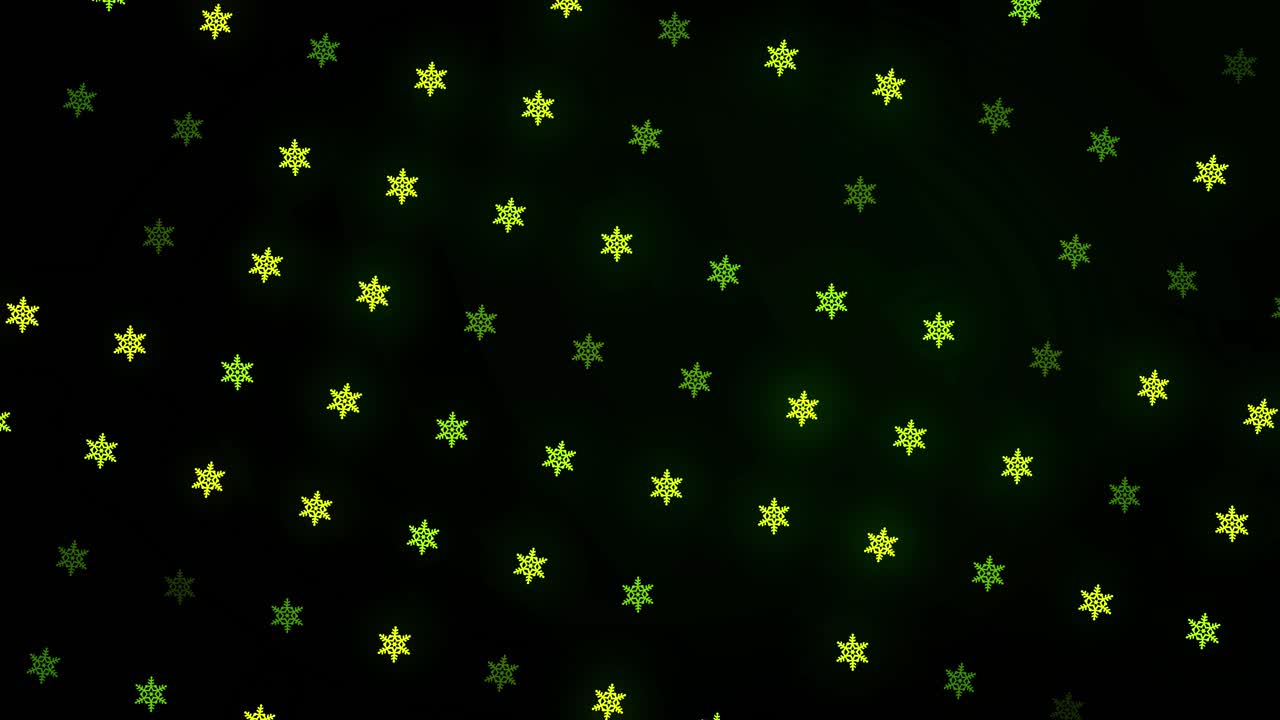 абстрактный зеленый и желтый рисунок снежинки на темном фоне