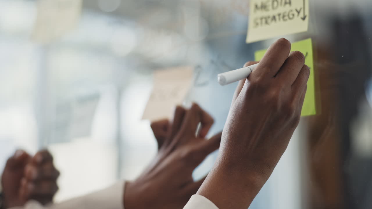 People, hands and writing in schedule strategy