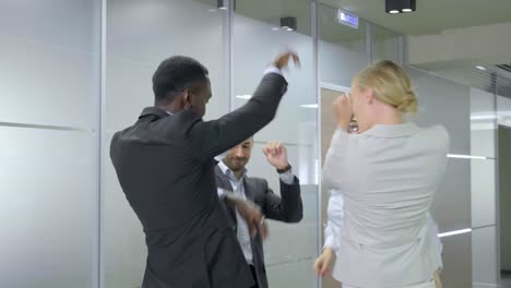 business team celebrating success