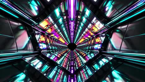 futuristic neon tunnel