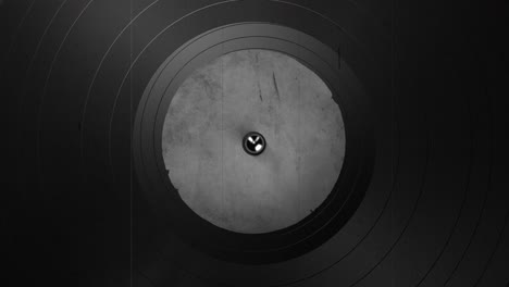close up footage of black vinyl record on turntable