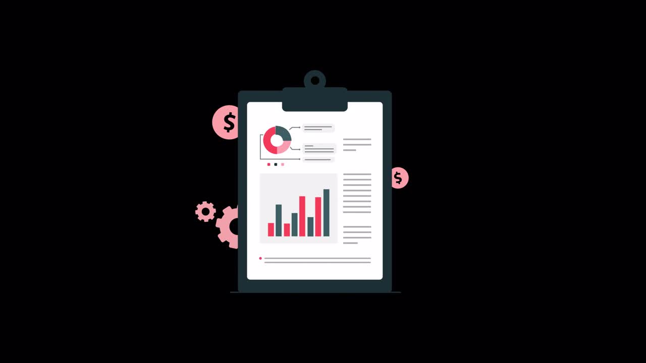 Laporan Bisnis Animasi dengan Analisis Data dan Simbol Keuangan