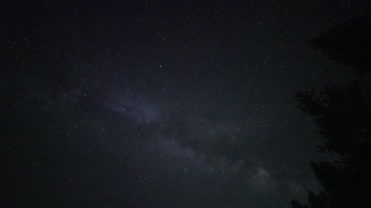 Starry night sky with Milky Way visible, evoking wonder and calm