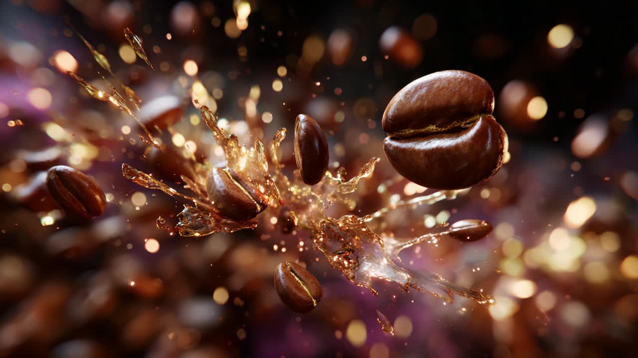 Coffee Beans and Splash