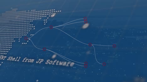 animación del lenguaje de programación, el patrón abstracto, el mapa y el globo sobre un fondo abstracto.