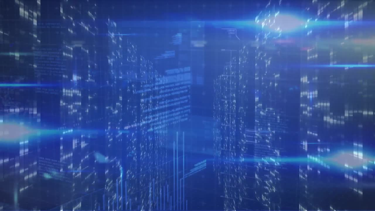 Animation of data processing over computer servers