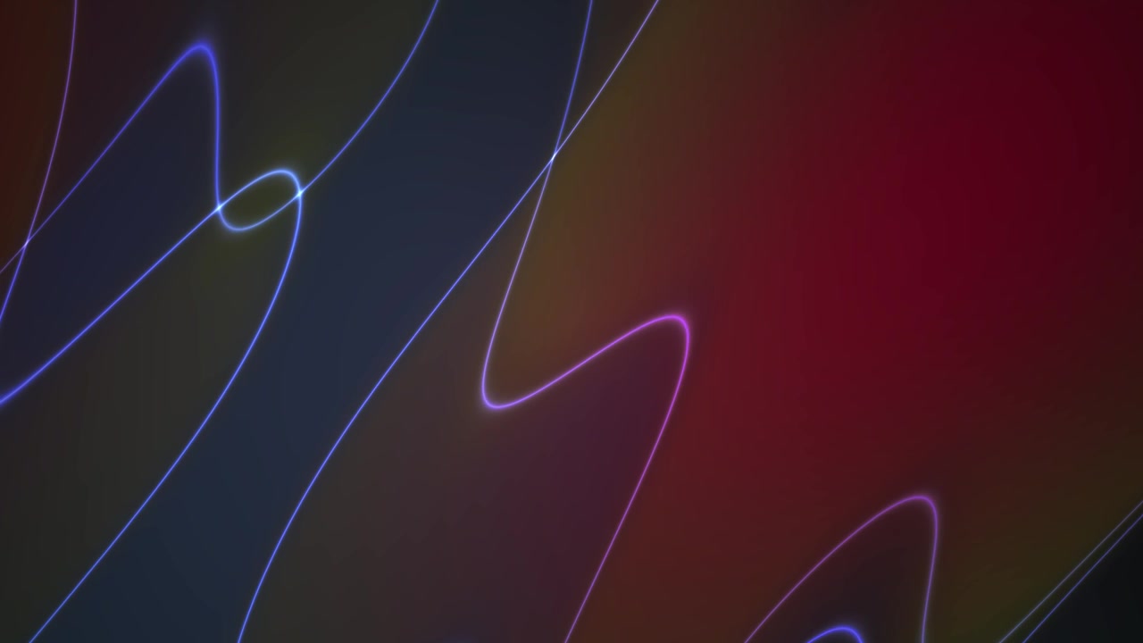 Abstract Motion Background with Glowing Neon Light Waves