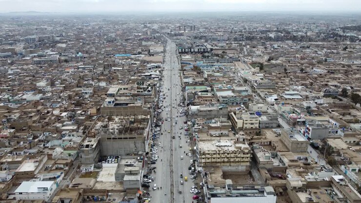 Aerial View of Kandahar Historical Roads