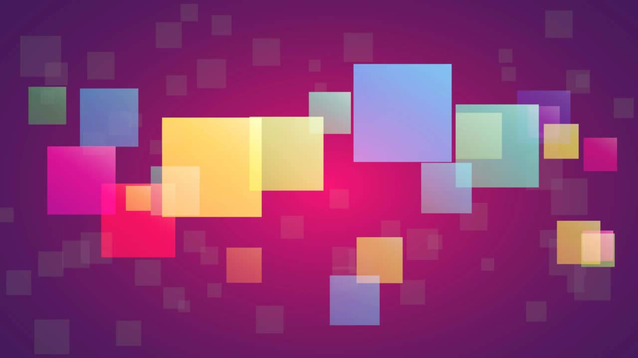 애니메이션 색상 픽셀: 네트워크 개념, 분홍색, 보라색 및 파란색의 배경