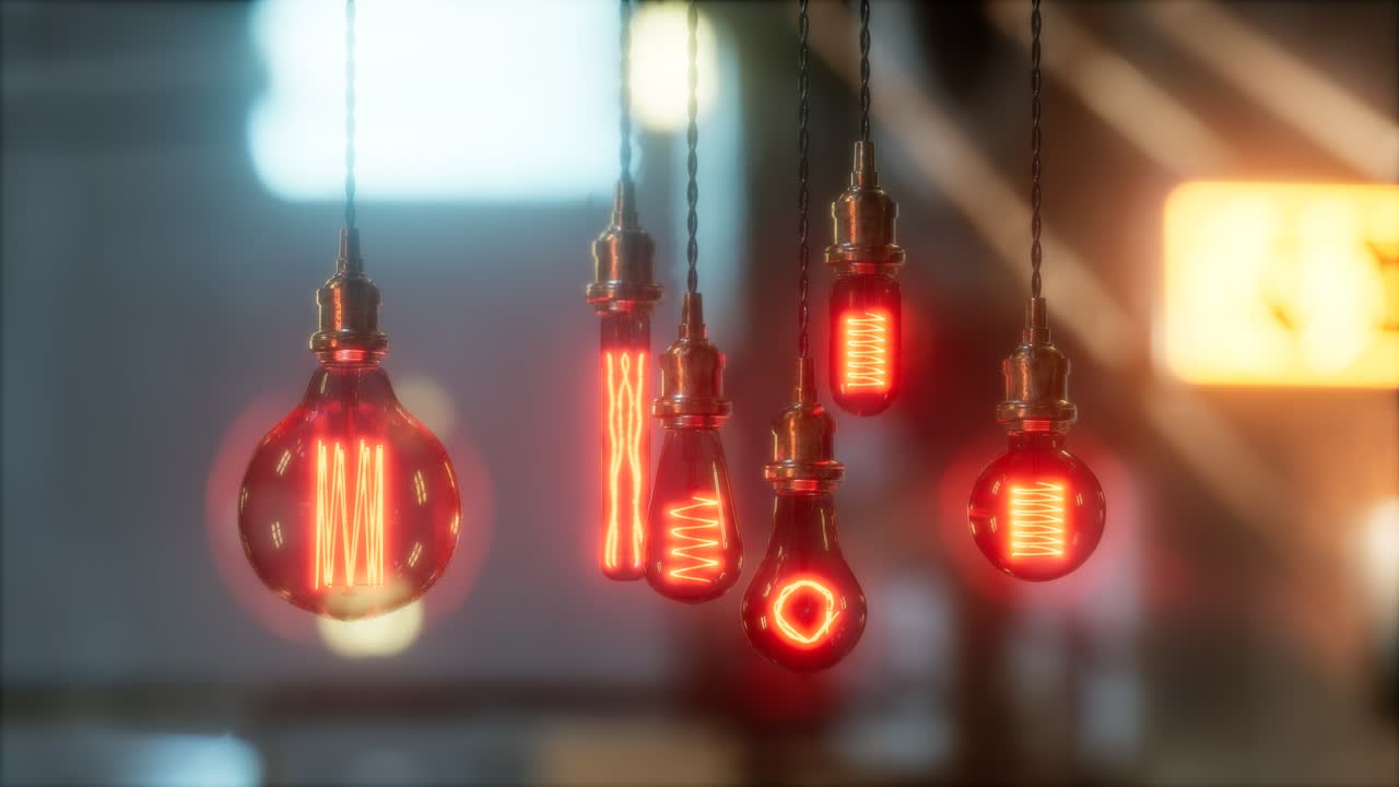 오래된 레트로 빈티지 열광 전구