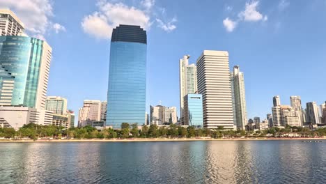 skyline changes as a shadow moves across buildings