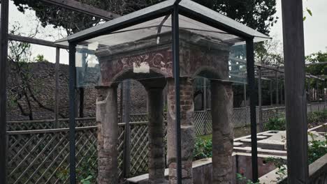 octavius quartio's ornate garden well, pompeii, italy