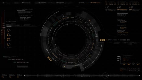 interfaz de usuario gráfico de movimiento futurista pantalla de visualización de cabeza hacia arriba
