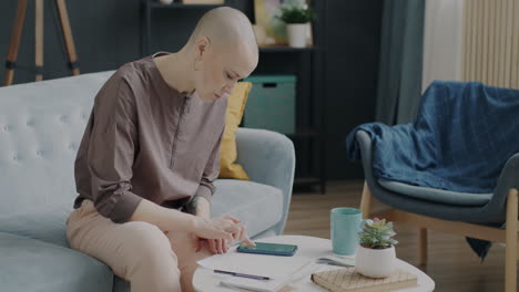 woman working from home
