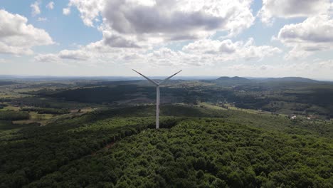 Luftdrohnen-Windkraftanlage-Drehend