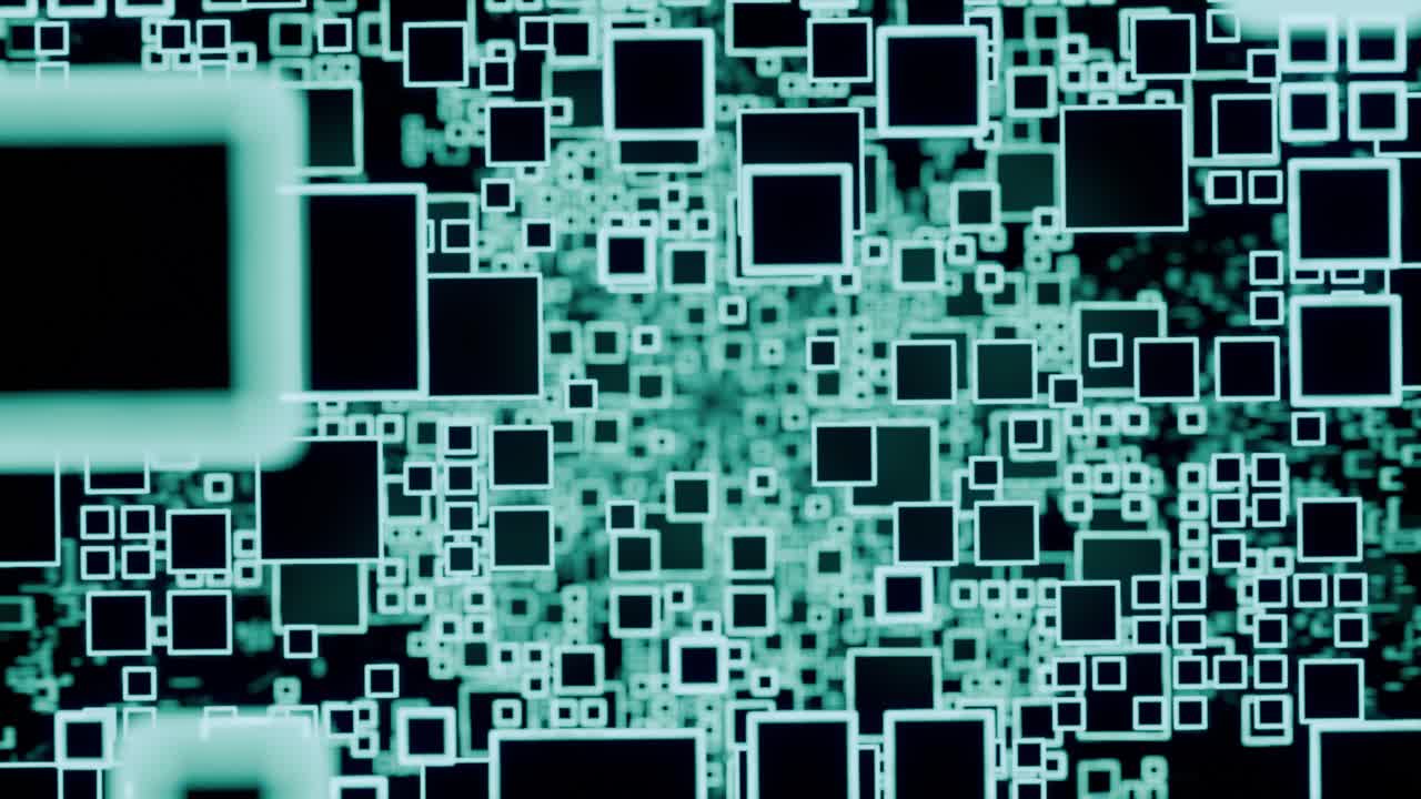 Abstract Glowing Squares