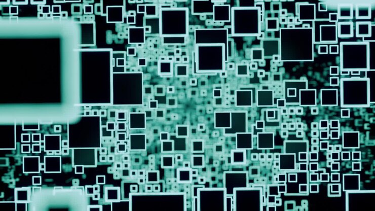 Abstract Glowing Squares