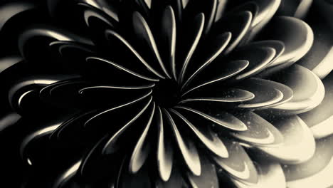 abstract black and white floral pattern