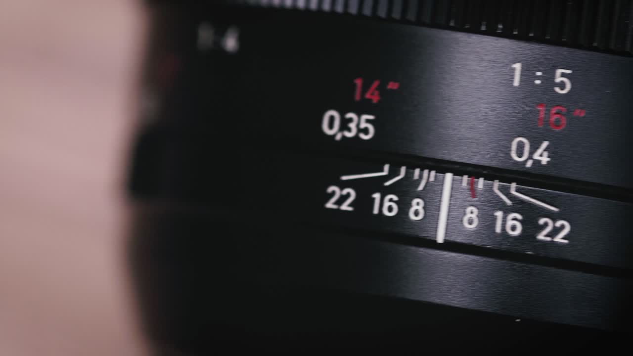 lente de la cámara de primer plano panorámico