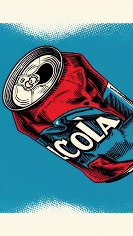 pop art style images of coca-cola cans