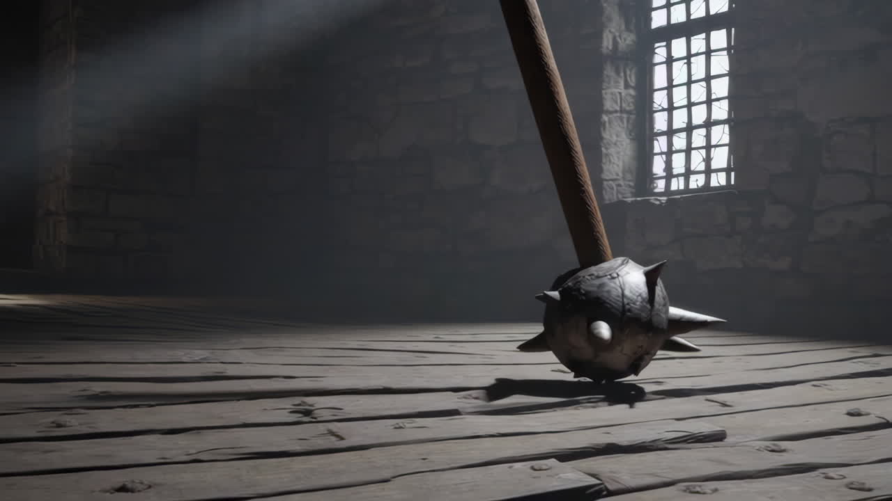 Medieval Morning Star in a Dungeon
