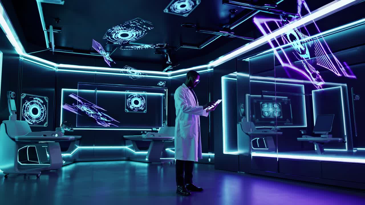 Futuristic Medical Research Lab