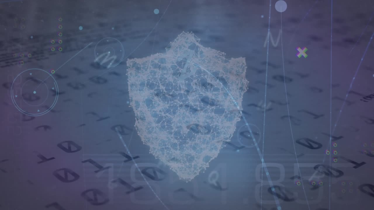 Animation of brain over numbers and padlock
