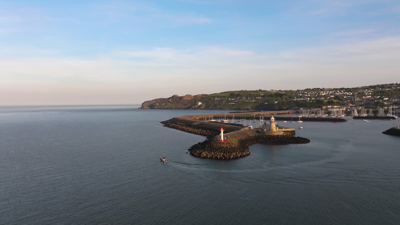 Howth Pier - 4K Cinematic Drone Footage during sunset - Co.Dublin - Ireland 05.18
