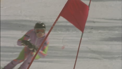 alpine skier running a downhill course 16