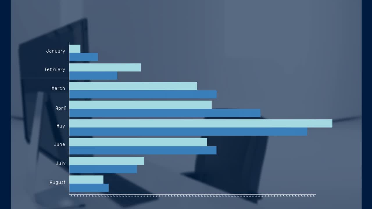 Animation of data processing over office