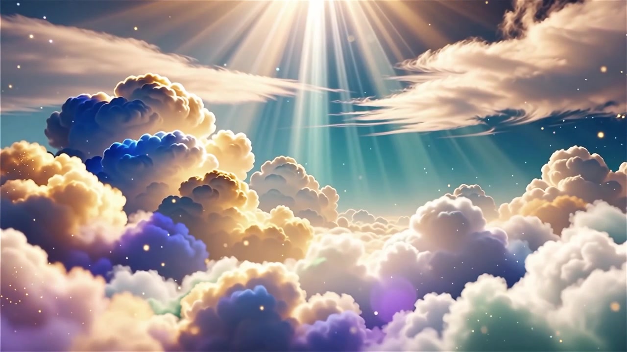 Christian Heavenly Light Worship Background