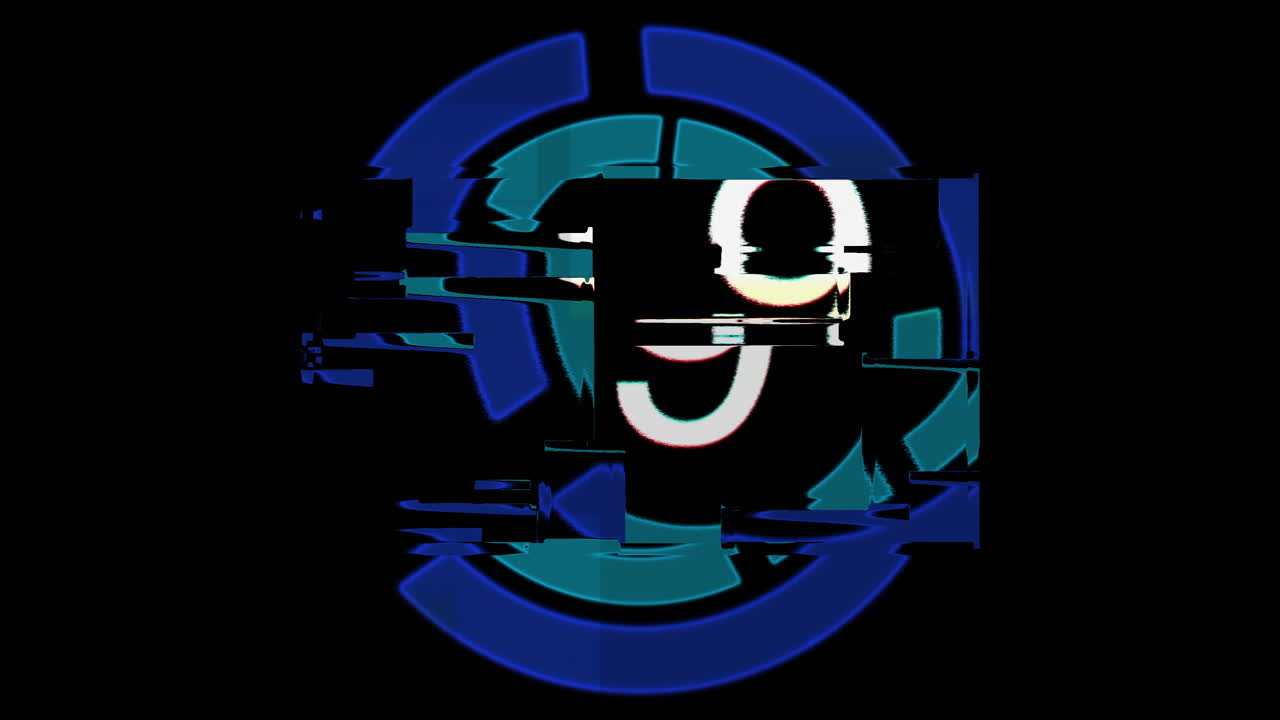 Motion blue digital film countdown in modern style 4